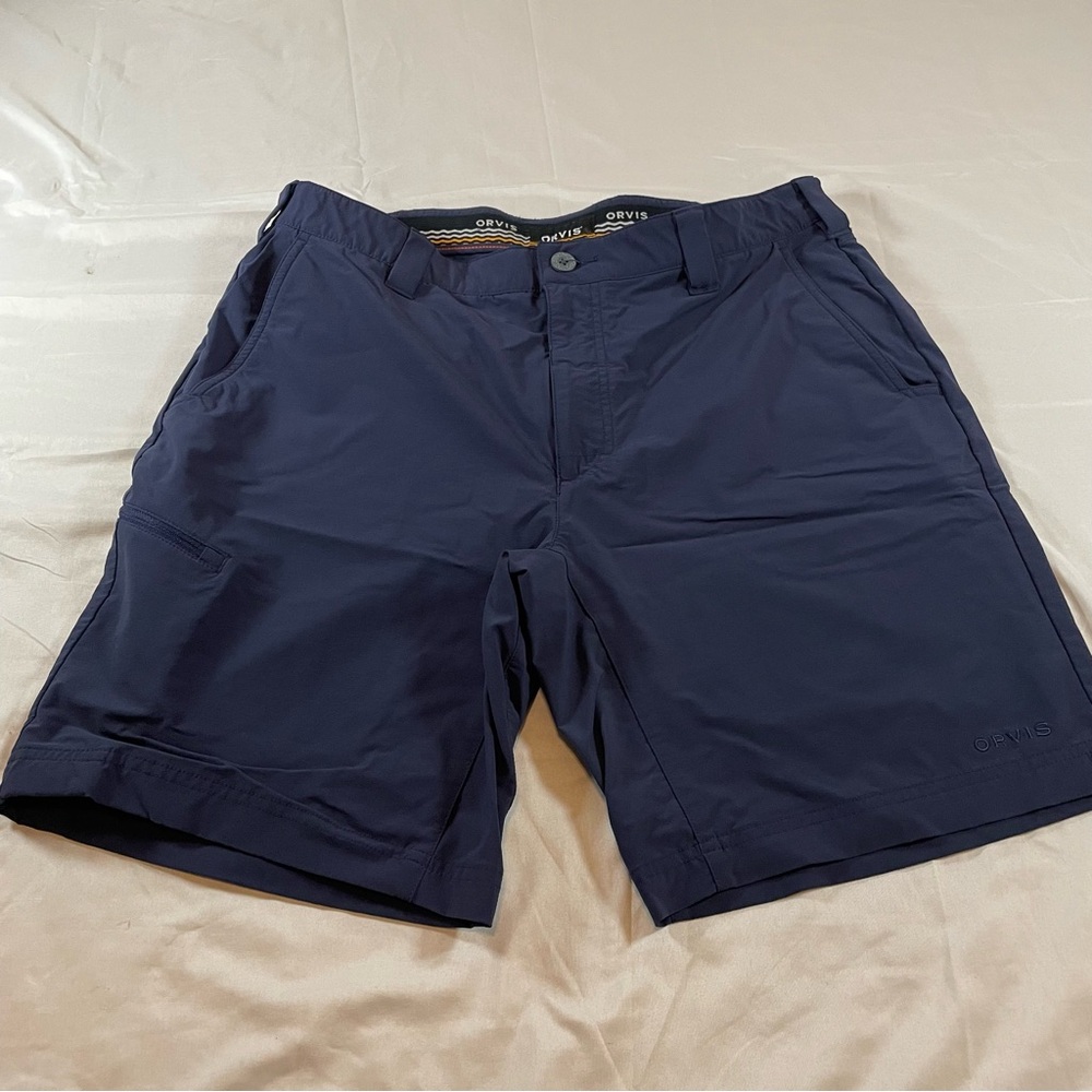 Orvis Men's Dark‎ Blue Flat Front Shorts